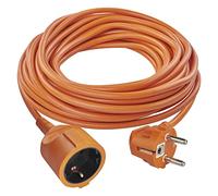 EMOS - Cable alargador IP20 de 15 m - 1 Enchufe Schuko - 230 V, 16 A, 3680 W - Aislamiento de PVC H05VV-F3G 1,5 mm2 - Protección táctil Mejorada - para Uso en Interiores - Naranja