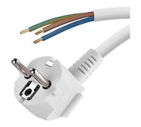 EMOS Cable de conexión para Plancha de 5 m, Cable de conexión, Cable de Plancha, Cable de Hierro Blanco, 3 x 1,0 mm, H05VV-F 3G, Cable de plástico Negro