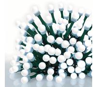 EMOS - Cadena de luces LED con 200 ledes en forma de bola, luz blanca fría - 20 m de cadena de luces navideñas para fiestas, Navidad, decoración - 8 modos de luz, temporizador de 6 horas, fuente de
