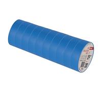 EMOS Cinta aislante de PVC azul, 10 unidades, 19 mm x 20 m, grosor de cinta de 0,13 mm, autoadhesiva, alta resistencia a la tensión y rango de temperatura de aplicación, resistente a los rayos UV,