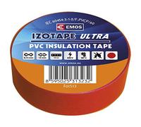 Emos Cinta Aislante PVC 15 mm/10 m, Rojo, 15/10 cervena