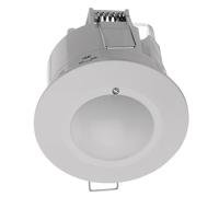 EMOS - Detector de Movimiento de microondas Empotrado para Interior - Alcance de 8 m, Rango de detección 16m/360° - Duración y sensibilidad Ajustables 3-2000 Lux - Altura de instalación Ideal 1,5-3,5