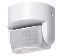 EMOS Detector de Movimiento infrarrojo IP44, 12 m, 180°, 3-2000 Lux, 10 s-15 min, 230 V, Interior/Exterior, Montaje en Superficie, Blanco