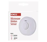 Emos Detector de Movimiento MW Sensor IP20, 1 Pieza, Color Blanco, G1180