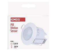 Emos Detector de Movimiento PIR Sensor IP20, 1 Pieza, Color Blanco, G1160
