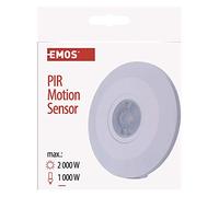Emos Detector de Movimiento PIR Sensor IP44, 1 Pieza, Color Blanco, g1150