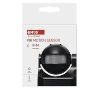 Emos Detector de Movimiento PIR Sensor IP44, 1 Pieza, Negro, G1125