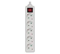 EMOS DG-DC05K (P15C) Regleta de enchufes de 5 vías SCHUKO con interruptor