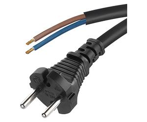 Emos Flexo de Cable de gu MMI 2 x 1 mm, 3 m, Negro, SY de 10