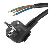 Emos Flexo de Cable de PVC 3 x 0,75 mm, 2 m, Negro, KF de CR2 H05VV-F F3 hy005 de F
