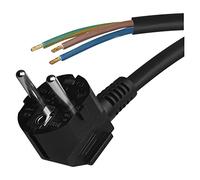 Emos Flexo de Cable de PVC 3 x 1,0 mm, 2 m, Negro, KF de CR2 H05VV-F F3 hy005 de F