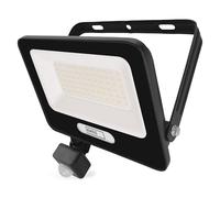 EMOS - Foco LED de aluminio GLARO de 50 W con sensor - IP54 resistente al agua para ambientes húmedos y exteriores - superbrillante 5 000 lm, blanco neutro 4000 K, vida útil 20.000 h - cable de