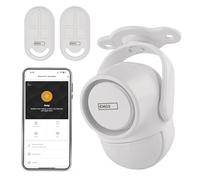 EMOS GoSmart - Alarma PIR con Sirena de 125 dB y aplicación, Doble operación, Kit de Alarma antirrobo, Tipo IP-126L, con 2 mandos a Distancia y 6 sensores de Puerta, Tuya, Smart Life, 2,4 GHz, WiFi