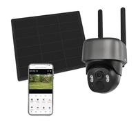 EMOS GoSmart - Cámara Exterior 4G+LTE con batería de Panel Solar, 4 MP | Cámara de vigilancia inteligente, gran angular de 135°, visión nocturna de 10 m, detección de movimiento/seguimiento de la