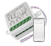 EMOS GoSmart - Módulo de interruptor de persiana inteligente con App - ZigBee - para interruptor doble - Interruptor de relé empotrado para control de persianas, control por voz de las persianas -