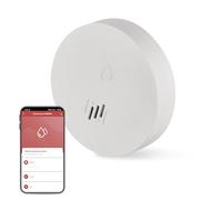 EMOS GoSmart Smart Home - Detector de Agua con aplicación Zigbee - Alarma de 85 dB, luz roja Intermitente, inalámbrico, para Cocina, sótano, Cuarto de baño, IP65 Resistente al Agua, 10 años de Vida