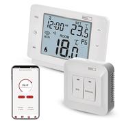 EMOS GoSmart termostato Inteligente WiFi, inalámbrico, calefacción/refrigeración, Tuya, Alexa, Google, Ahorro energía, Blanco