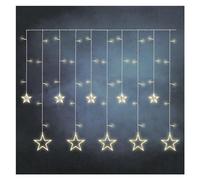 EMOS Guirnalda de estrellas con 115 ledes, cortina de luces de 185 cm + cable de 5 m, color blanco cálido, guirnalda de luces LED + fuente de alimentación, duración de la luz: 10.000 h, IP44 para