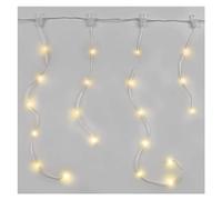 EMOS Guirnalda de luces LED con 54 luces LED, 1,7 m de largo, cable de alimentación de 5 m, incluye fuente de alimentación, 8 modos de luz para fiestas, Navidad, IP44 para interior y exterior, blanco
