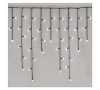 EMOS Guirnalda de luces LED con lluvia helada, 10 m + cable de alimentación de 5 m, 600 ledes, 8 modos de luz, fuente de alimentación con temporizador 6h/18h, IP44 para interior y exterior, blanco