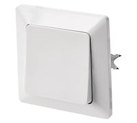 EMOS Interruptor de luz blanco (brillo), interruptor de luz con un balancín, 250 V ~/10 AX, plástico, sin caja empotrada, clase de protección IP20 para interiores, 8 x 8 x 5 cm