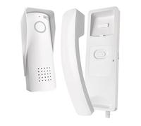 EMOS - Juego de intercomunicador de Audio inalámbrico - Conexión inalámbrica, diseño Elegante - Kit de Audio/intercomunicador con Apertura de Puerta - Fácil de Usar - Conector de alimentación (230V