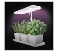 EMOS - Lámpara LED de cultivo para hierbas y plantas de interior - Lámpara de cultivo con 3 macetas y temporizador, altura regulable - Brillo 300lm - Cable de carga USB-A de 1,7 m sin fuente de