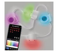 EMOS - Luces de pared Smart Spot, 4 unidades - RGBIC+CCT LED Downlights para pegar, regulable - 2,4 GHz WiFi Ambientlicht HandyApp, asistente de voz - focos interiores - blanco