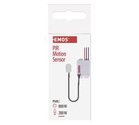 EMOS Mini Detector de Movimiento por Infrarrojos para Interior con Sensor, Campo de Trabajo de 360°, Alcance de 6 m, sensibilidad 3-2000 Lux, duración de iluminación Ajustable, Altura de instalación