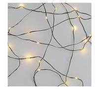 EMOS Nano-Lichterkette Warmweiß für Innen und Außen (IP44), 7,5m lange LED-Weihnachtslichterkette Nano für Partys, Weihnachten, 6 Stunden Timer Funktion Netzteil und Transformator, grün Kabel