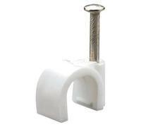 EMOS Pack de 100 Abrazaderas Grapas GW 50613 /9-10 para Cable de 10mm, Blanco