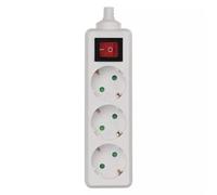 EMOS Regleta sin Cable con Interruptor hasta 3680W, SCHUKO Color Blanco - 3 Tomas