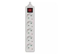EMOS Regleta sin Cable con Interruptor hasta 3680W, SCHUKO Color Blanco - 5 Tomas