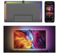 EMOS - Retroiluminación inteligente para TV de 75" (189 cm) - Tubo de luz LED RGBIC desmontable para televisor, con cámara - Brillo 660 lm - Conectividad WiFi, control por aplicación, asistente de voz