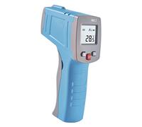 EMOS Termómetro digital infrarrojo sin contacto, guía de objetivo láser, medición continua, memoria de medición, rango de medición de -50 a 380 °C, funciona con pilas, 1 de 9 V