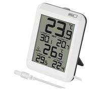 EMOS Termómetro digital para exteriores con sensor de cable de 0,9 m y función de memoria de 24 h, °C/°F, funciona con pilas