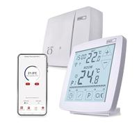 EMOS Termostato de habitación GoSmart Home con aplicación, WiFi, termostato térmico Abierto, Unidad de Control táctil portátil, Ahorro de energía, Tuya, Smart Life, Google Assistant y Compatible con