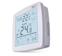 EMOS - Termostato Digital con OpenTherm - programable, cableado, 2 Pilas de 1,5 V - Sistemas de calefacción/refrigeración - Control de Temperatura 7-30 °C - Montaje en Superficie - Modo Vacaciones