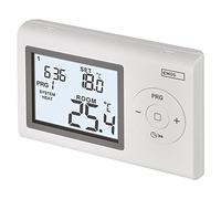 EMOS termostato Digital LCD programable, con Cable, 5-35 °C, calefacción/refrigeración, Montaje en Superficie, protección antihielo, batería incluida, Blanco