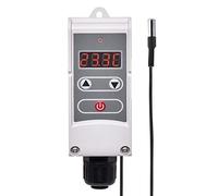 EMOS termostato Digital Manual, Sensor Remoto 0.9 m, conmutación Ajustable, 5-90 °C, calefacción/refrigeración, Montaje Superficie, Blanco