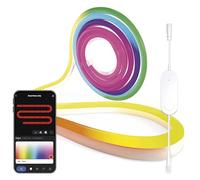 EMOS - Tira de neón Smart RGBIC, 5 m - Iluminación de pared ambiental WiFi con 16 millones de colores, regulable - Tira LED de silicona - Iluminación ambiente y fiesta para interiores - Incluye cable