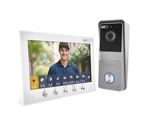 EMOS - Videoportero con 2 Cables - Timbre de vídeo HD de 720p - Cámara Impermeable con visión Nocturna, Monitor con Pantalla a Color de 7'' - Fácil instalación de Cable con Fuente de alimentación