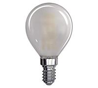 Emos z74234 a + +, LED filamento de la bombilla mini Globe Mate blanco cálido, cristal, 4 W, E14, Transparente, 5,2 x 8,7 cm