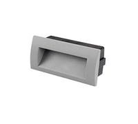 Emos zc0106, lámpara LED empotrable de orientación 140 × 70, 3 W Blanco Cálido IP54, aluminio, Grey, 15 x 8 x 8 cm