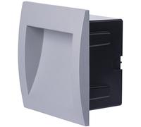 Emos zc0107, lámpara LED empotrable de orientación 140 × 140, 3 W Blanco Cálido IP54, aluminio, Grey, 15 x 8,5 cm