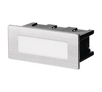 Emos zc0108, lámpara LED empotrable de orientación 123 × 53, 1, 5 W blanco cálido IP54, aluminio, Stainless Steel, 13 x 6 x 7 cm