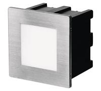Emos zc0109, lámpara LED empotrable de orientación 80 × 80, 1,5 W blanco cálido IP54, aluminio, Stainless Steel, 9 x 8,5 x 7 cm