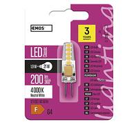 Emos zq8621 a + +, LED la bombilla Classic JC, Blanco Neutro, cristal, 2 W, G4, transparente, 1,6 x 5,1 cm