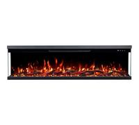 Emotion Flame Unity 107 - Chimenea eléctrica de 3 vías para pared y empotrada - 107 x 19 x 36 cm, chimenea LED con calefacción 900/1800 W