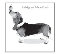 Emotional Rescue Coverme571 - Divertida tarjeta de cumpleaños para él, blanco y negro, 133 x 133 mm